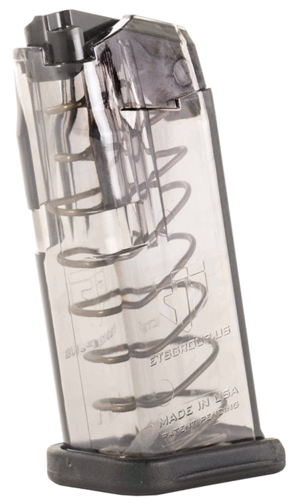 ETS 9mm Magazine Fits Glock 26 10 Round Clear Polymer