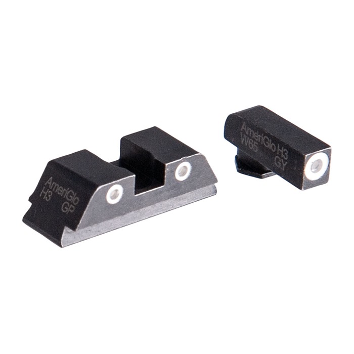 AmeriGlo Gl115 Glock Tritium Sight Set Front Green Rear Yellow Two Dot Tall
