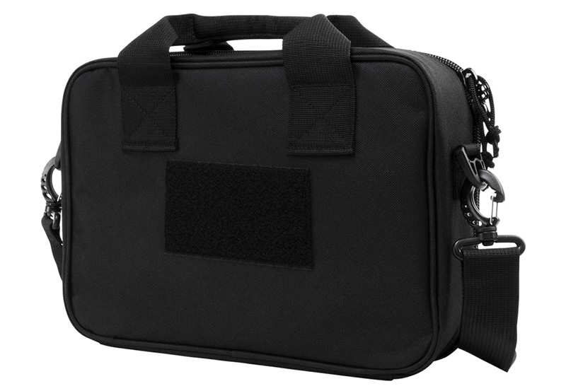 NcStar CPDX2971B VISM Double Pistol Range Bag w/ Mag Pouches Loop Fasteners Zippers Padding & Black Finish