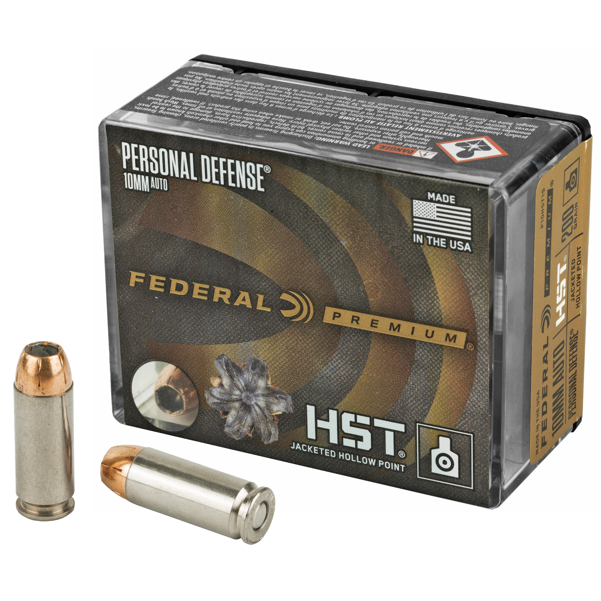 Federal, Hst, 10mm Auto, Jacketed Hollow Point, 200 Grain, 20 Rounds