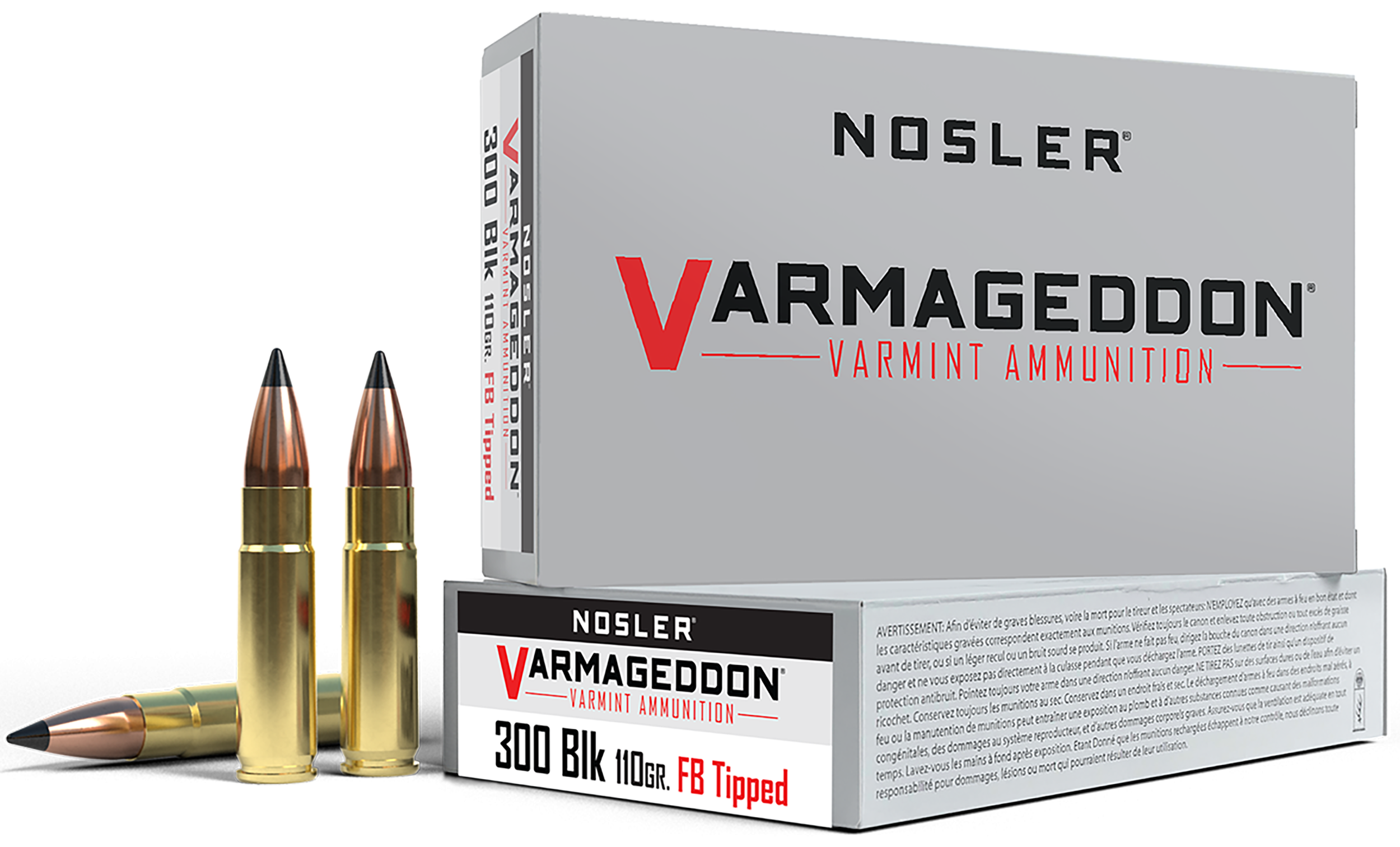 Nosler Varmageddon 300 Aac Blackout Vg Fbt Polymer Tip 110 Grain 20 Rounds
