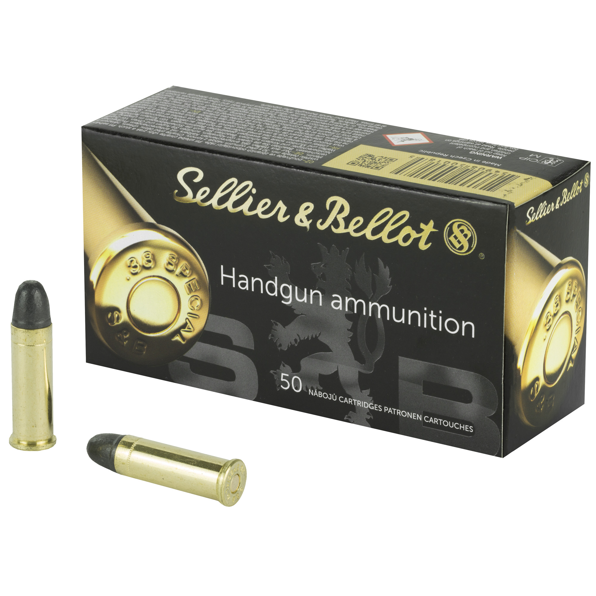 Sellier & Bellot SB38A 38 Special Lead Round Nose 158 Grain 50 Rounds