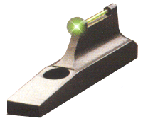 TruGlo 3/8 Dovetail Front Sight Black Green Fiber Ramp for Rifles
