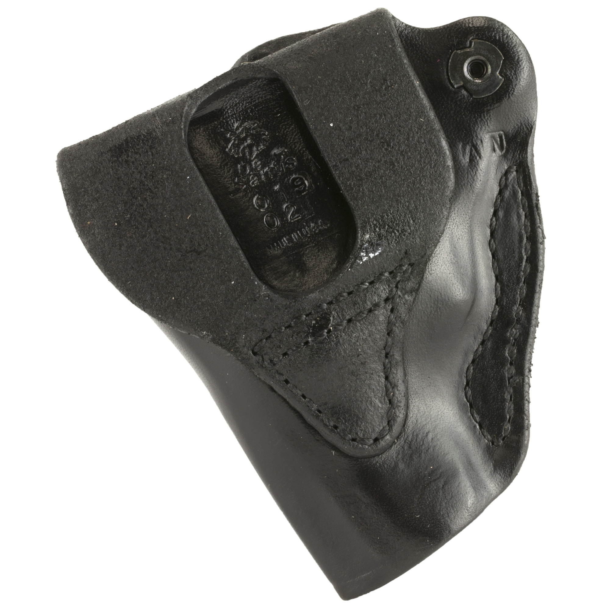 DeSantis Gunhide 019BA02Z0 Mini Scabbard  OWB Black Leather Belt Slide Fits Taurus 85/850 2" Barrel Right Hand