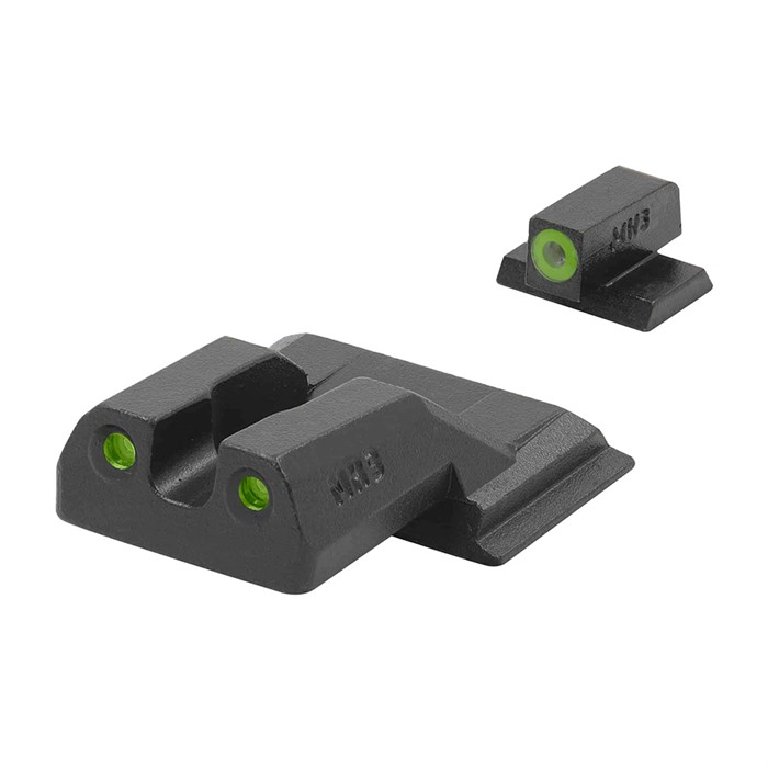 Meprolight Hyper-Bright Green Tritium Front and Rear Sights for Smith and Wesson MP Shield