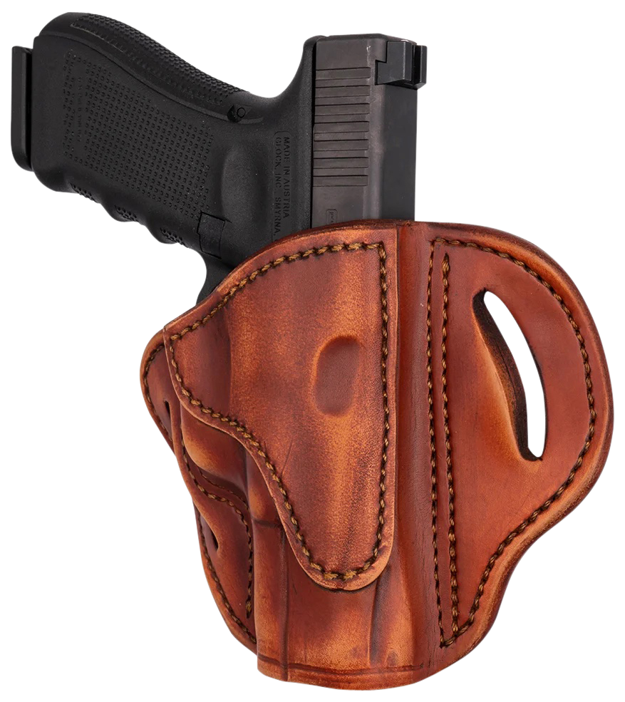 1791 Gunleather ORBH21VTGR BH2.1 Optic Ready OWB Size 2.1 Vintage Leather Belt Slide Fits S&W M&P Shield/Glock 17/Springfield XD9 Right Hand