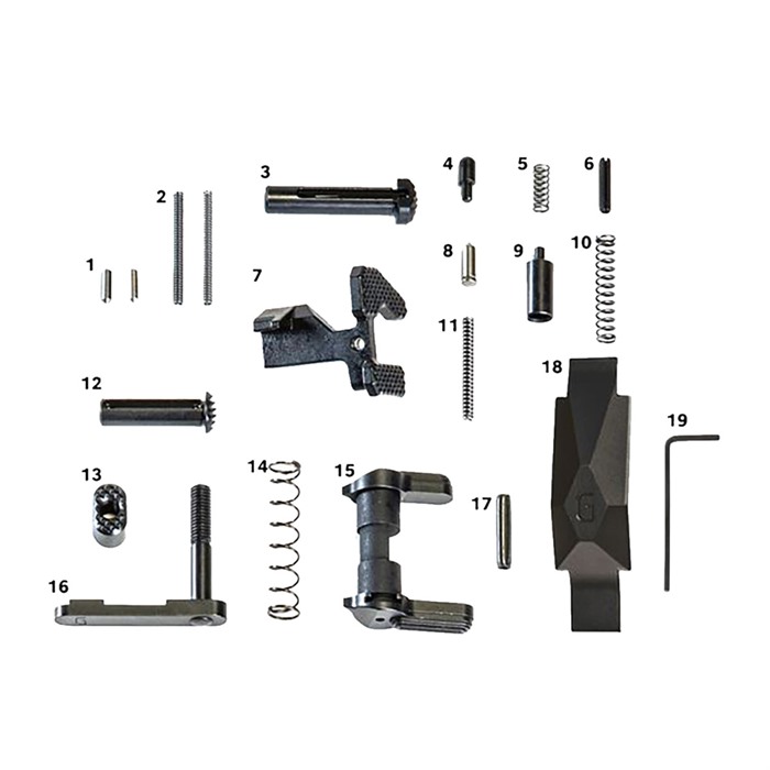 Geissele Automatics Ultra Duty Lower Parts Kit Ambi Safety Oversized Bolt Release AR-15