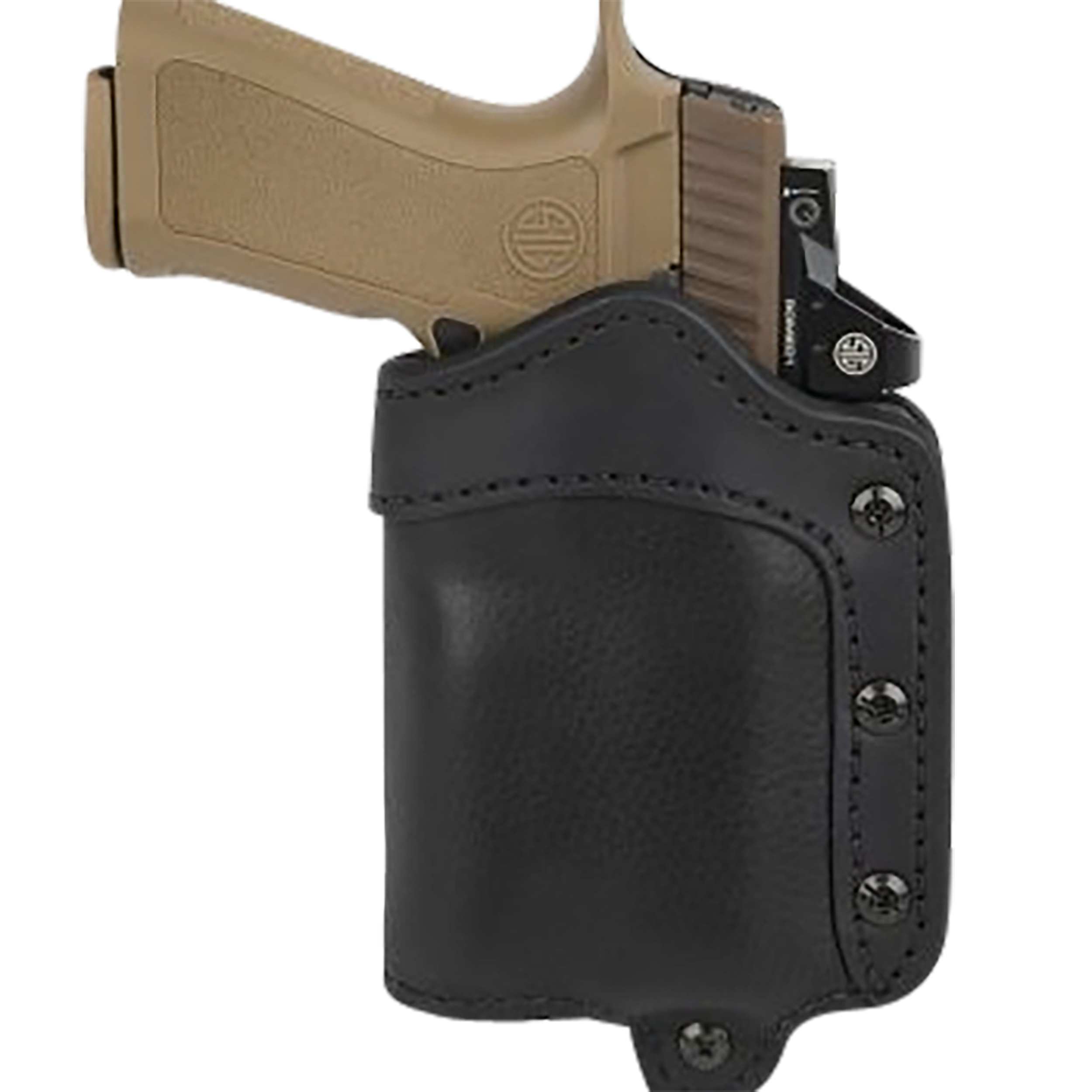 1791 Gunleather UCLB24NSBR Ultra Custom Light Bearing OWB Size 2.4 Night Sky Black Leather Belt Loop Fits Sig P320/Springfield XD-M Right Hand
