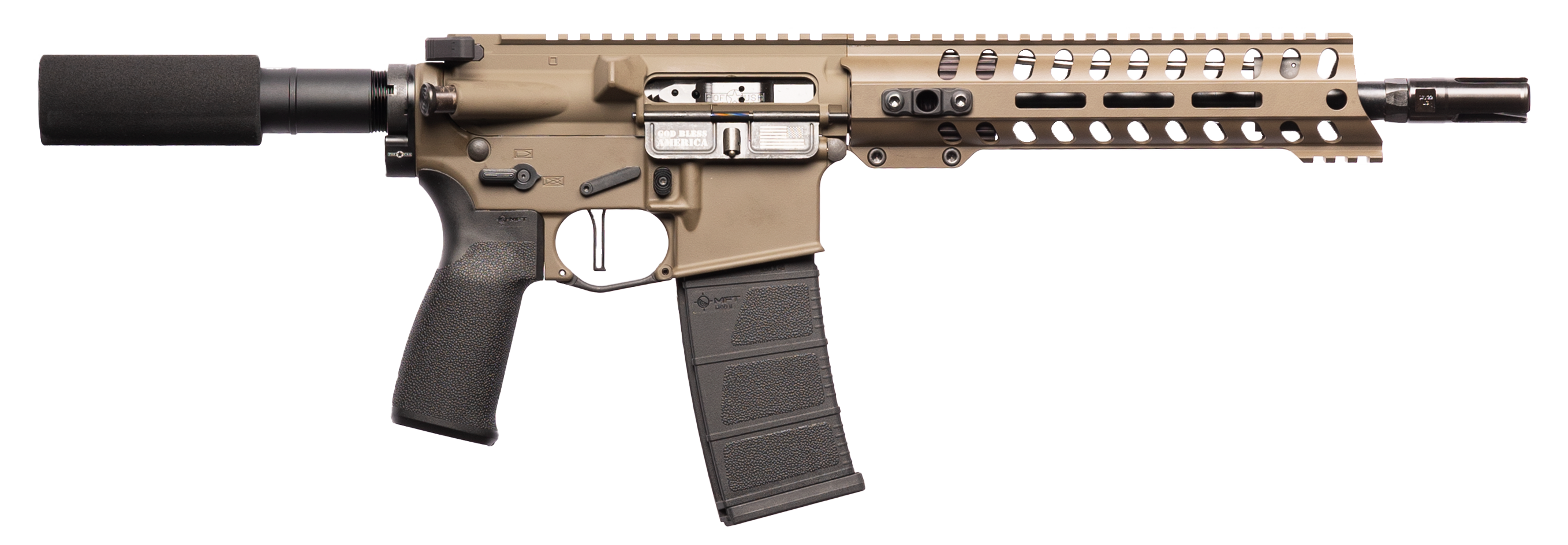 Patriot Ordnance Factory Minuteman 5.56 NATO 10.5in 30+1 Patriot Brown Rec Buffer Tube Stock & Grip