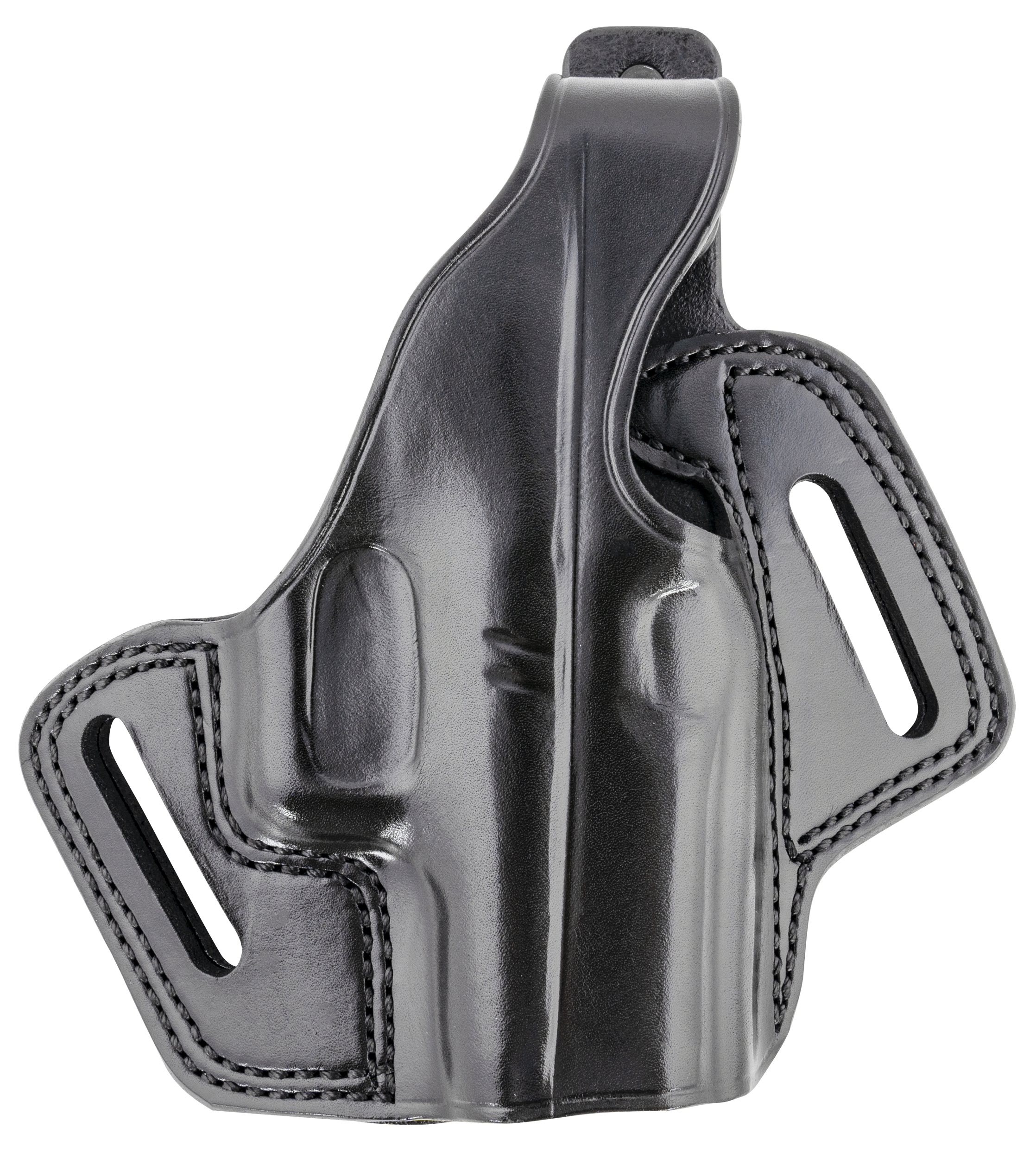 Galco FL800RB Fletch  OWB Black Leather Belt Slide Compatible w/Glock 43/43X, Springfield  Hellcat Belt Up to 1.75" Wide Right Hand
