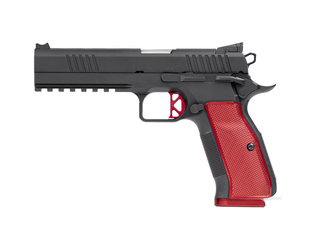 CZ Dan Wesson DWX .40 S&W 5in 15rd Black Finish Red Grips