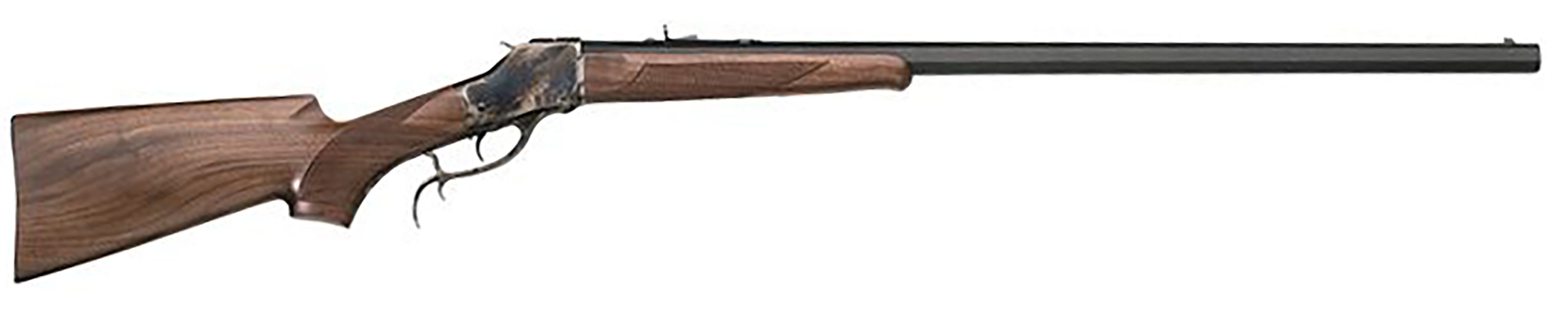 Taylors & Company 210156 1885 High Wall 38-55 Win 1rd 30" Blued Barrel, Color Case Hardened Steel Receiver, Walnut/ Fixed Pistol Grip Stock,