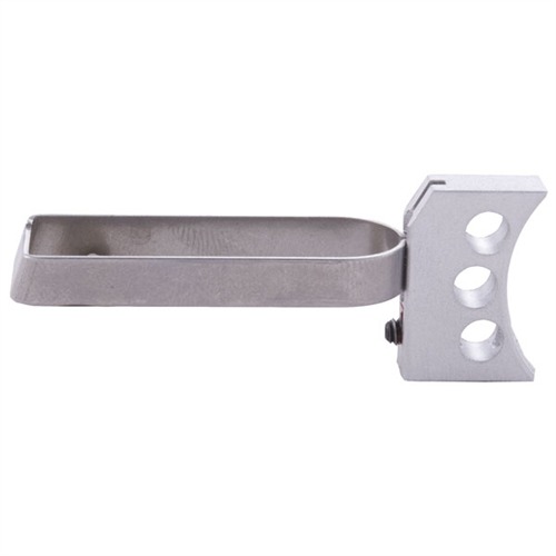 Cylinder and Slide Long Aluminum Trigger for 1911 Officers Curved Silver