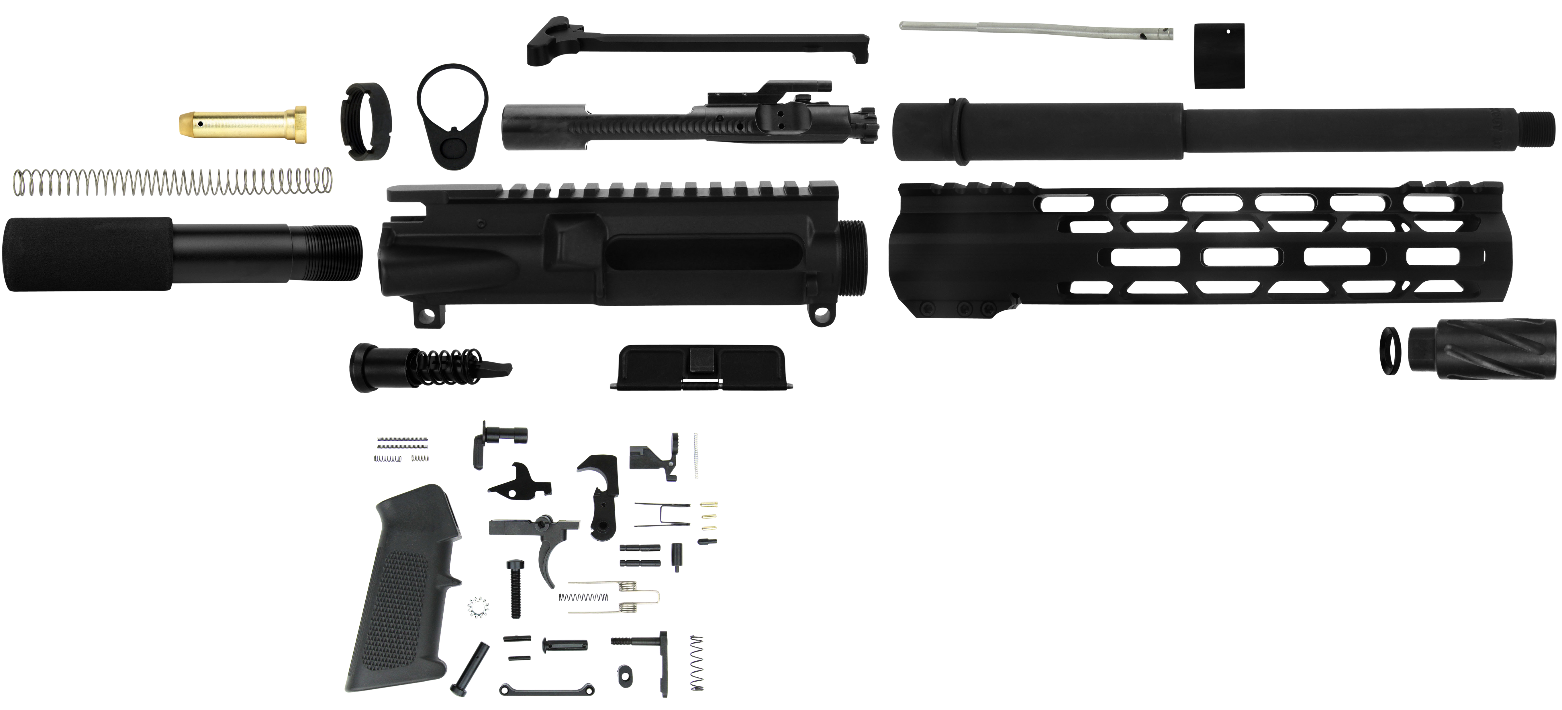 TacFire Sspk300lpk10 AR Build Kit Pistol 300Blk 5/8-24 Steel Parkerized