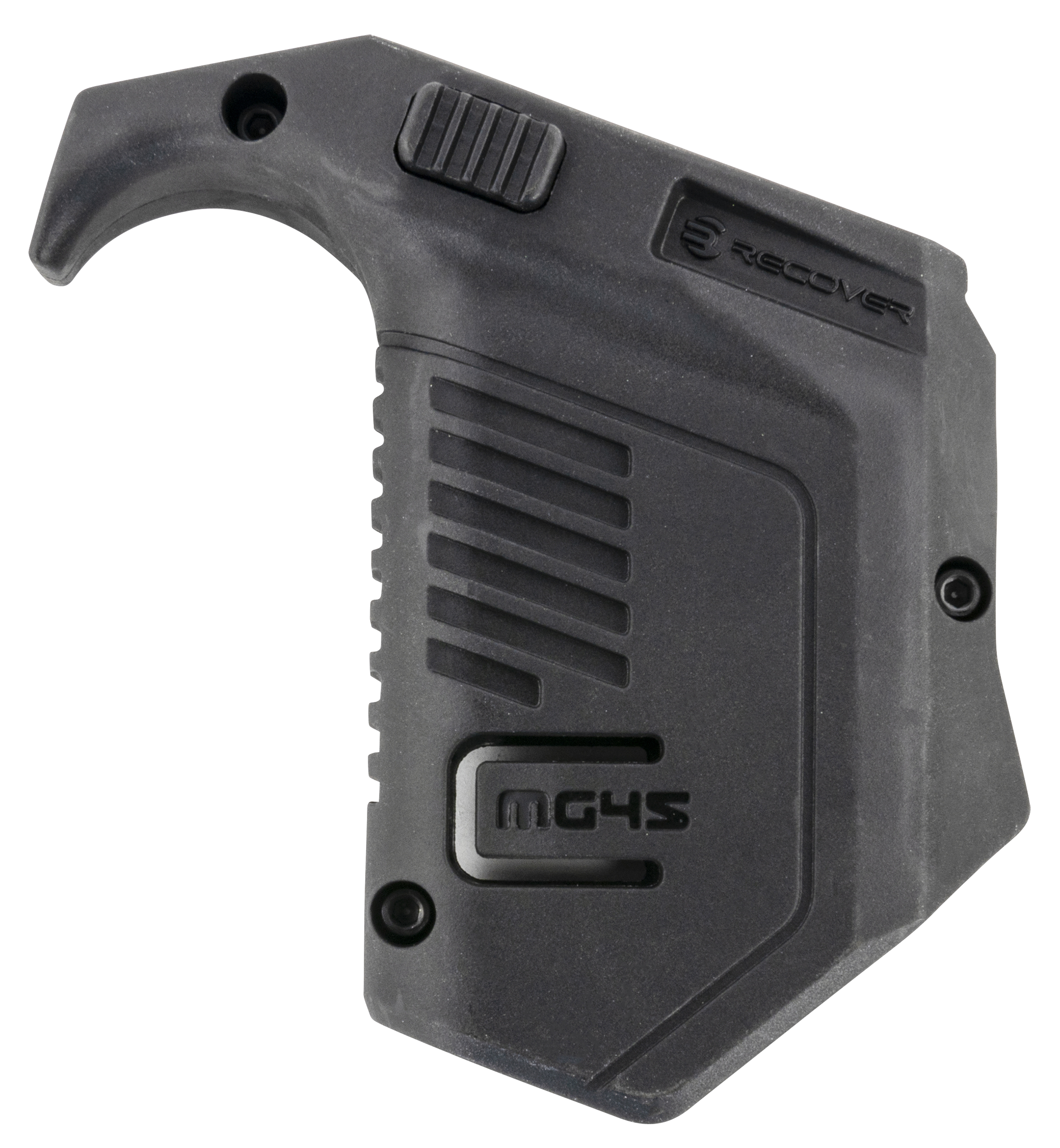 Recover Tactical MG4501 Angled Mag Pouch  Double Stack, Black Polymer, 45 ACP/10mm Auto, Compatible w/ Glock