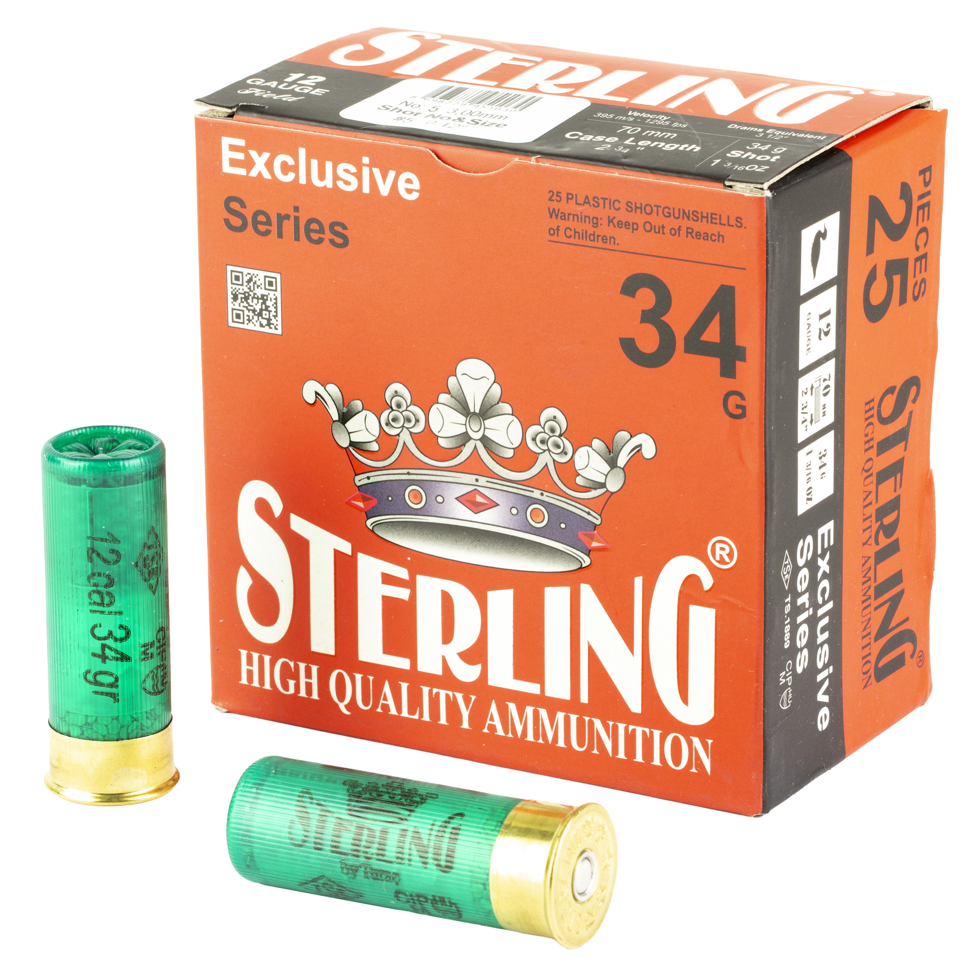 STERLING EXCLSV 12GA 2.75" #5 25 Rounds - 8698779951030