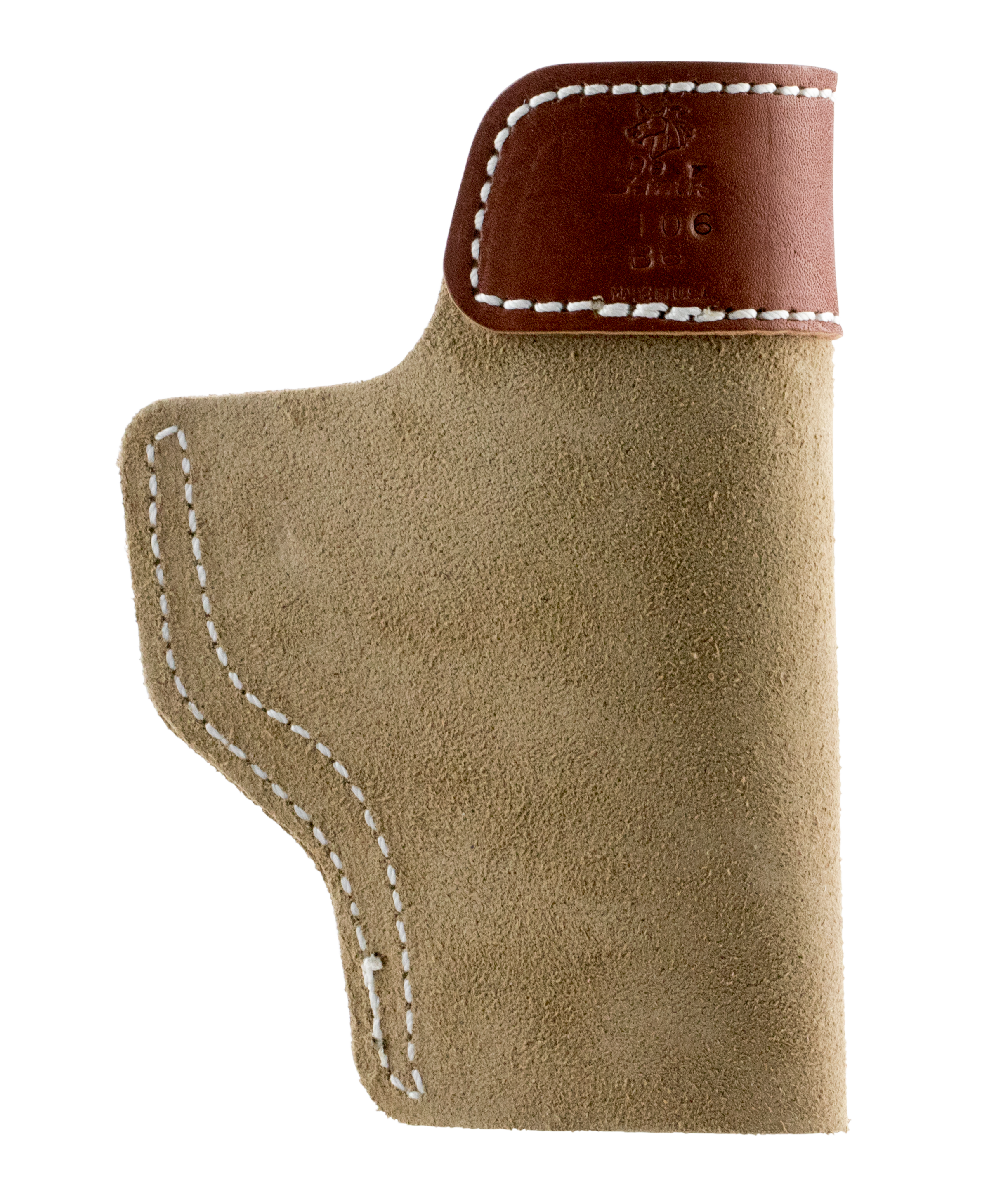 DeSantis Gunhide 106NBB6Z0 Sof-Tuck  IWB Natural Leather/Suede Belt Clip Fits Glock 19