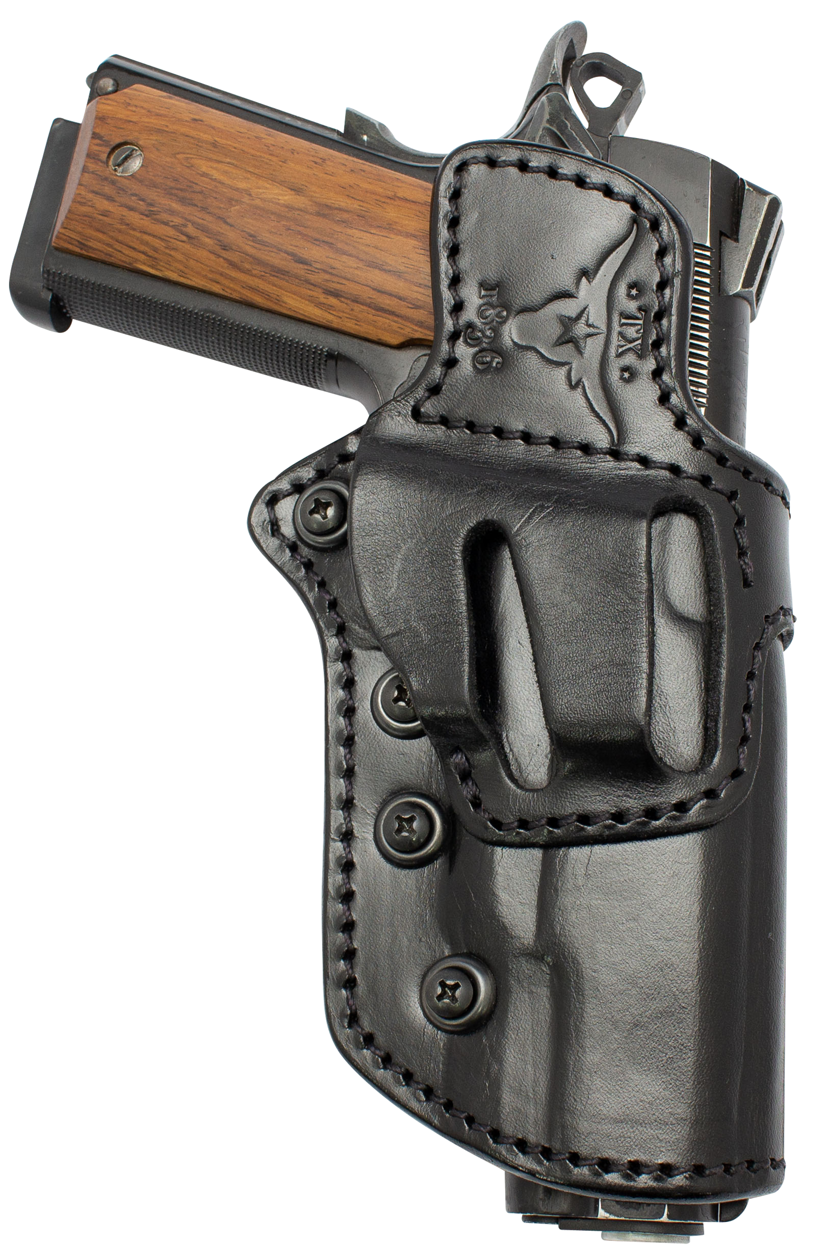 TX 1836 Kydex TXLOCKROWB300 TX Lock Retention System OWB, Black Leather, Compatible w/Glock 17/22, Belt Slide Mount, Ambidextrous