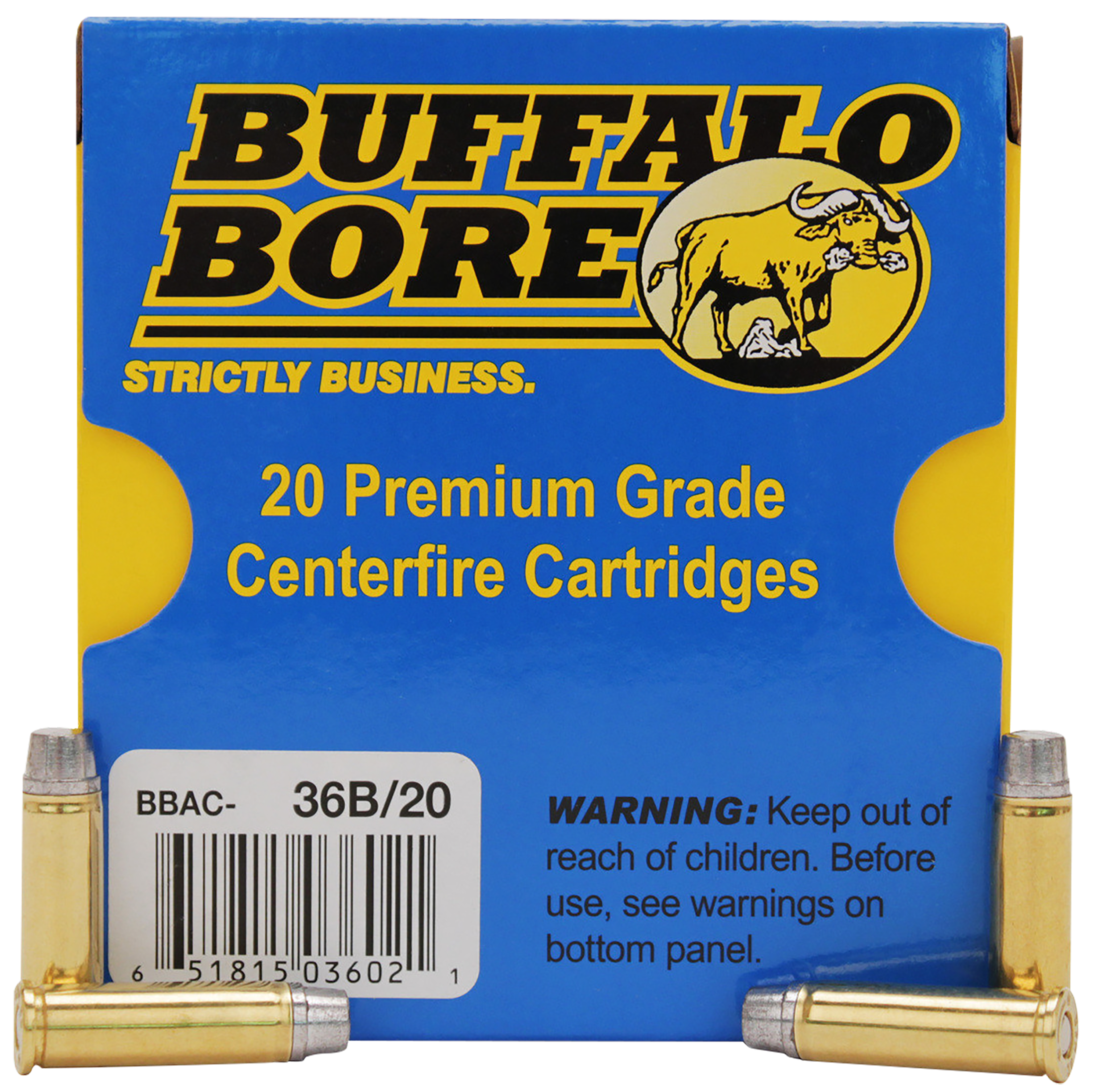 Buffalo Bore Ammunition 36B20 Heavy Strictly Business 32H&R Mag +P 130gr Hard Cast 20 Rounds