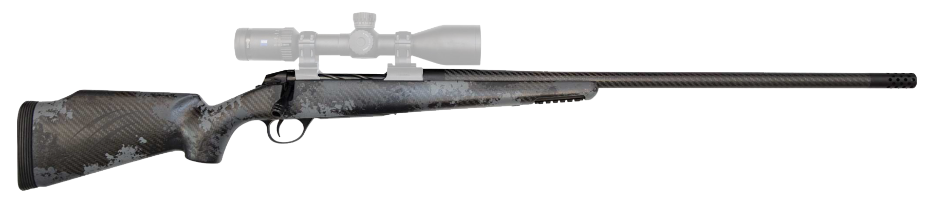 Fierce Firearms FCTRG65CM24BBO CT Rage  6.5 Creedmoor Caliber with 4+1 Capacity, 24" Carbon Fiber Barrel, Black Cerakote Metal Finish & Blackout Camo Fixed Fierce Tech C3 Stock, (Full Size)