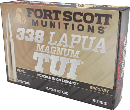 Fort Scott Munitions Rifle Ammo 338 Lapua Mag 250 gr. TUI 20 rd.