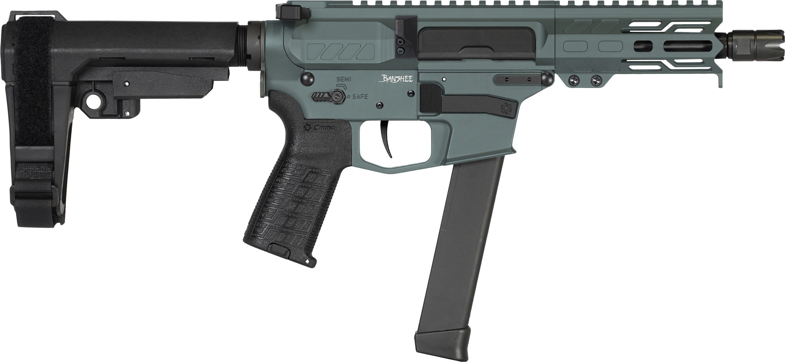 Cmmg Banshee Mkgs 9mm Luger 5 in 33+1 Charcoal Green Cerakote