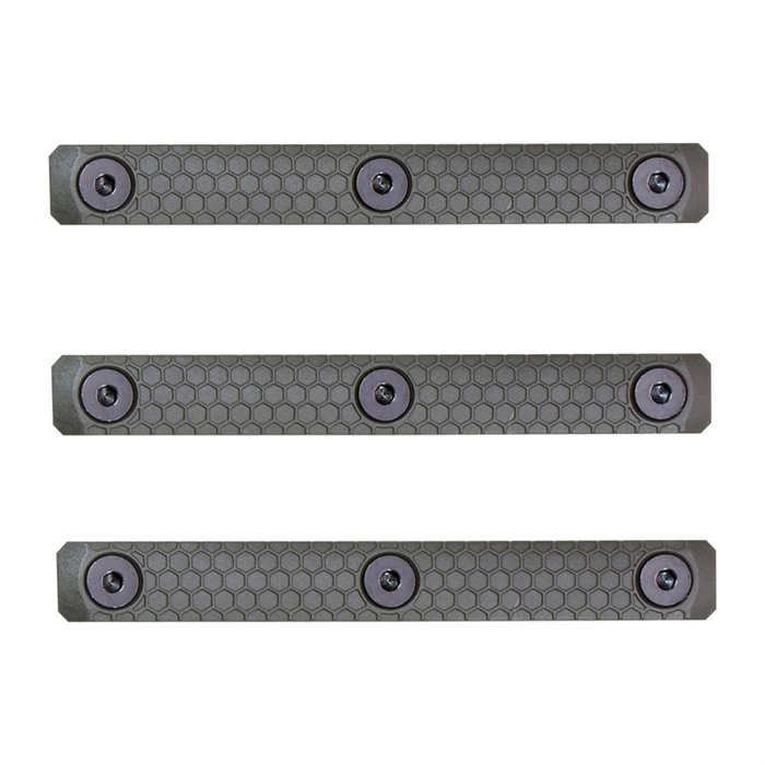 Slate Black Industries AR15 MLOK 3Slot OD Green Grip Panels 4.74