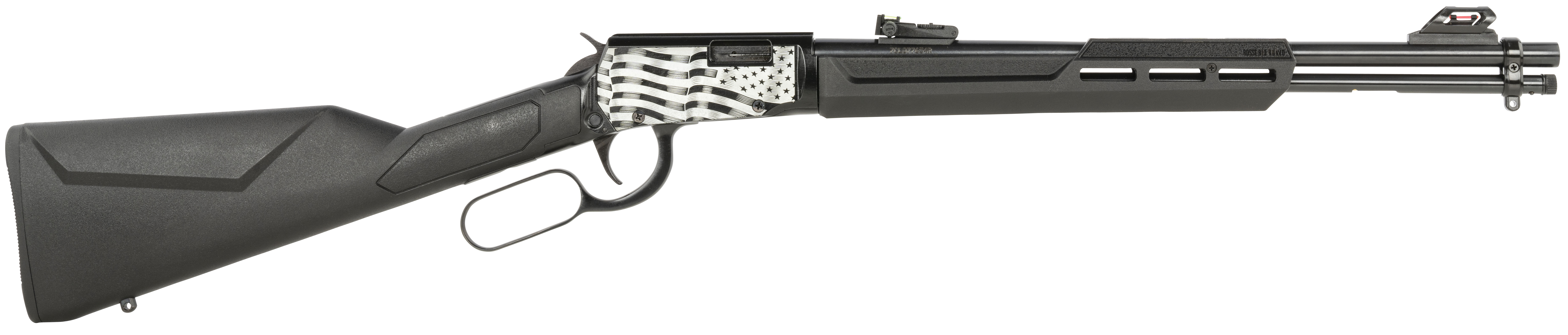 Rossi Rio Bravo Lever Action 22 Long Rifle 18" 15+1 Polished US Flag Engraved