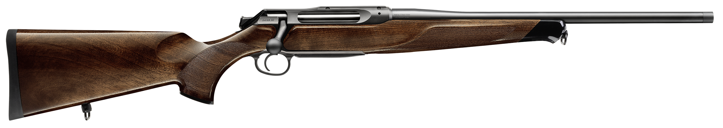 Sauer 80117100 505 Lux Full Size 270 WSM 3+1 24" Matte Blued Threaded Barrel, Matte Blued Saddle Mount Steel Receiver, Grade 2 Wood Fixed Stock