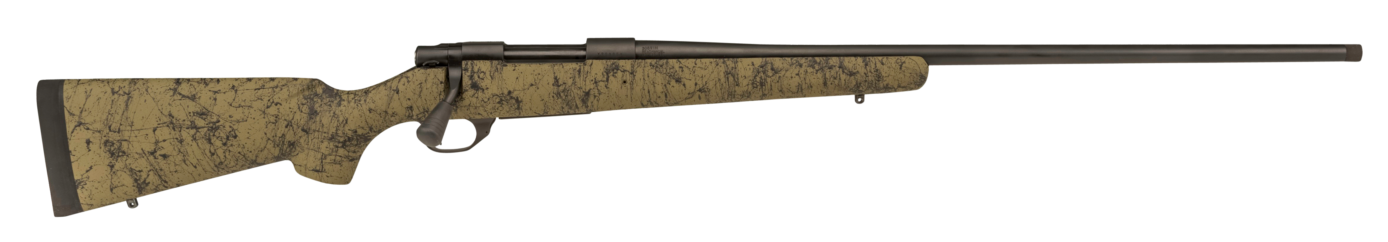 Howa HHS45533 M1500 HS Precision 6.5 PRC 3+1 24" Threaded Barrel, Black Steel Receiver, Green w/Black Webbing HS Precision Synthetic Stock