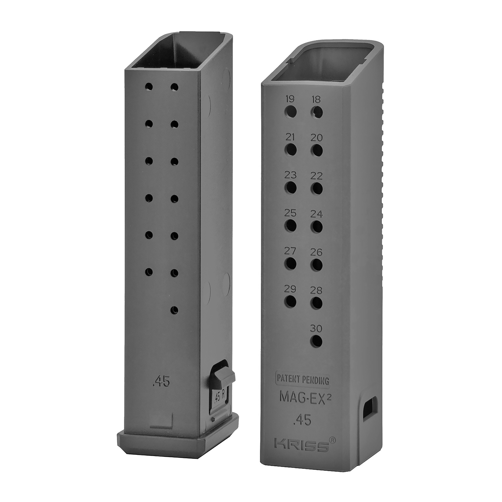 Kriss MagEx2 Kit for Glock 21 45 ACP +17 Rounds Magazine Extension 3 Pack