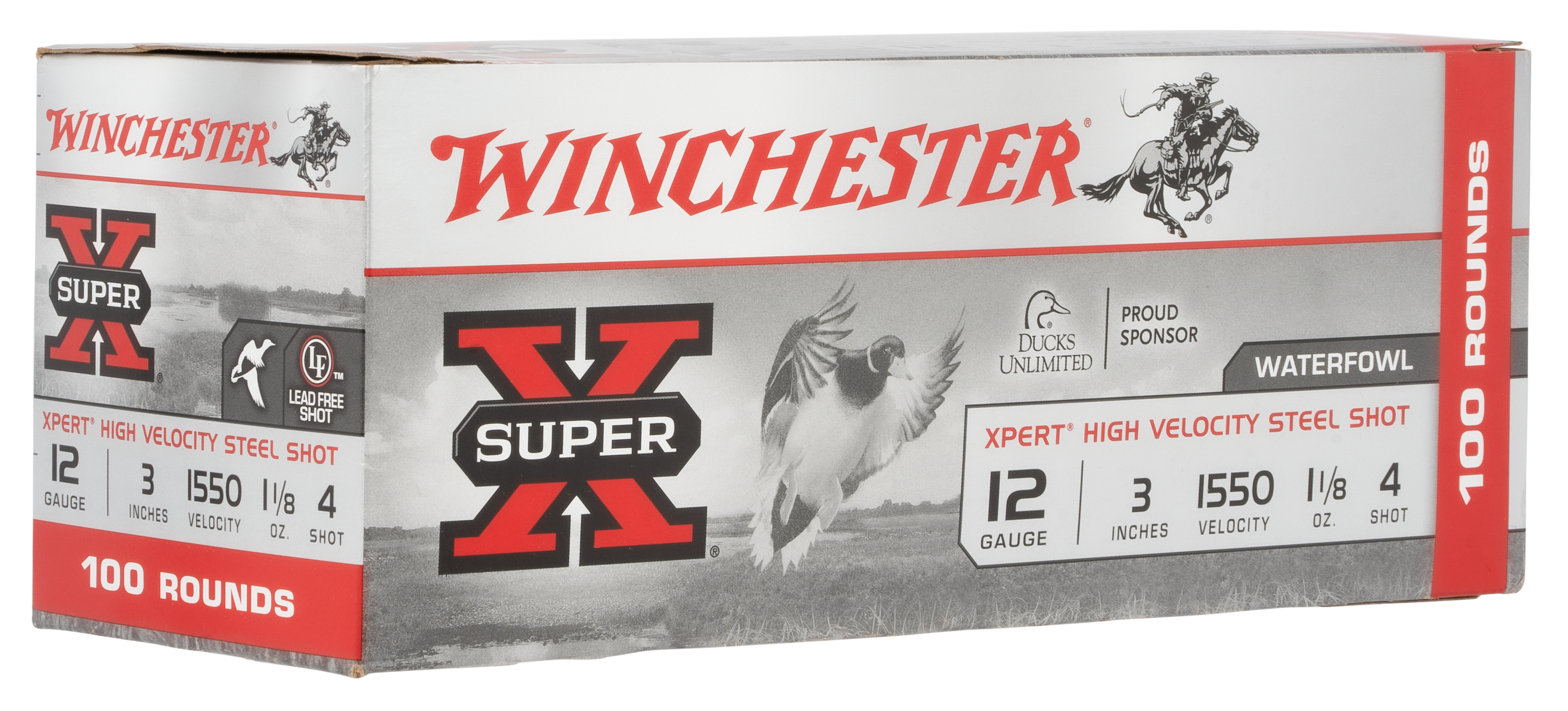 Winchester, Super X Xpert High Velocity, 12 Gauge, Steel Shot, 1 1/8 oz, 100 Rounds