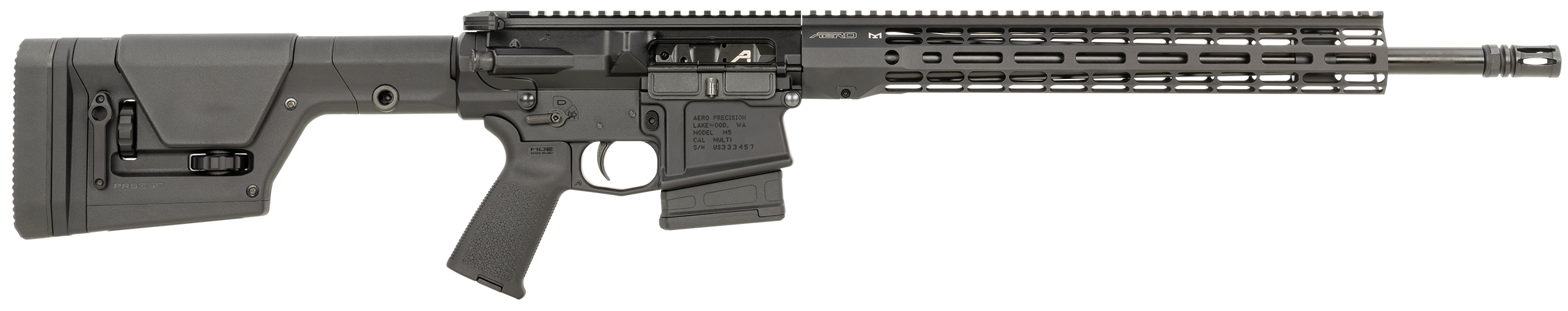 Aero Precision M5 308 Winchester 18in 10rd Matte Black with Magpul PRS Stock