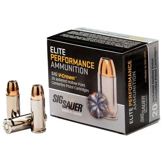 Sig Sauer Elite V Crown 38 Super Auto Jacketed Hollow Point 125 Grain 20 Rounds
