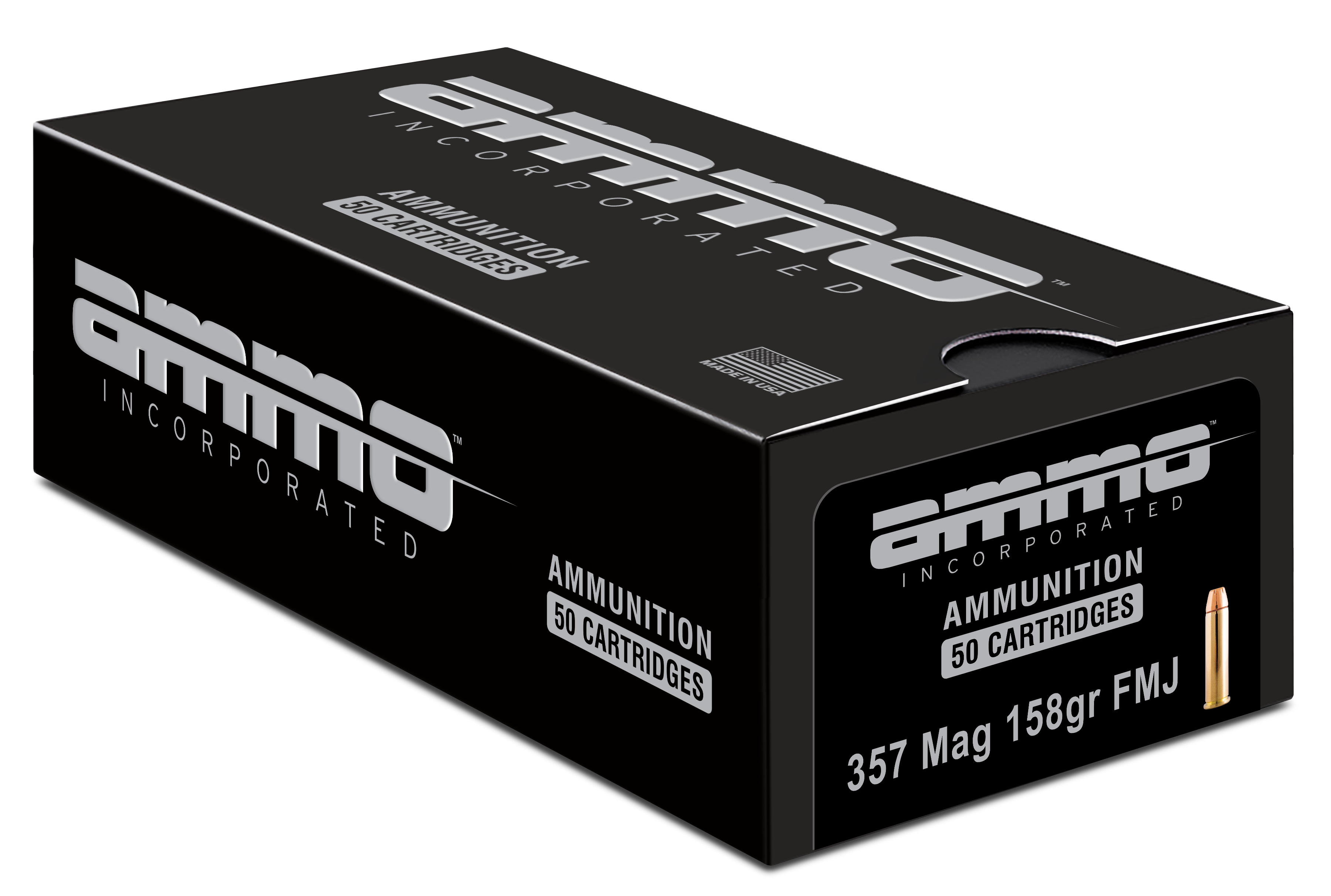 Ammo Inc 357158FMJA50 Signature  357Mag 158gr Full Metal Jacket 50 Rounds