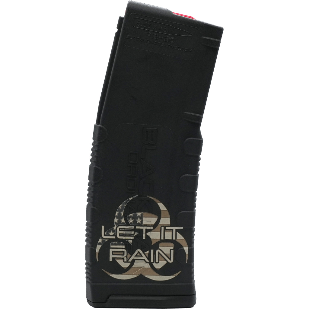 Black Rain Ordnance Lasered AR15 Magazine Black Rain Ordnance Let It Rain 30 rd.