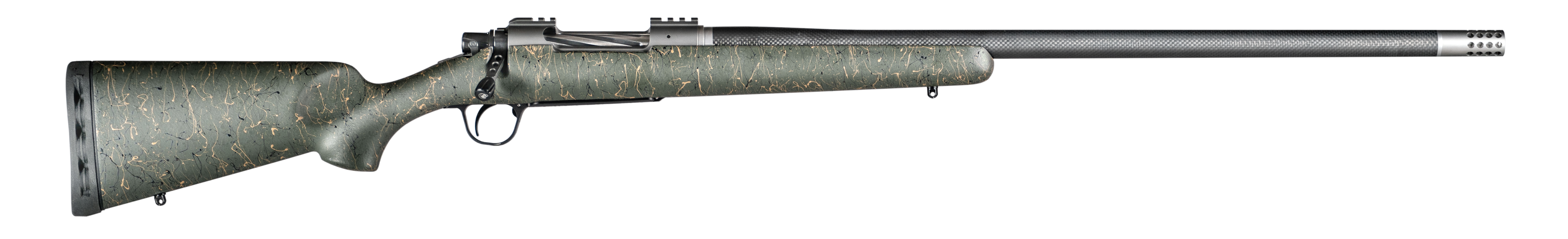 Christensen Arms CA10268315333 Summit TI  Full Size 7mm Rem Mag 3+1, 26" Natural Titanium Steel Threaded Barrel, Natural Titanium Aluminum Receiver, Green w/Black/Tan Accents Fixed Sporter Stock