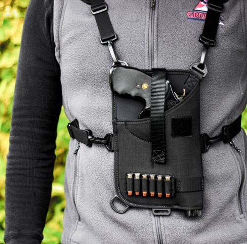 GrovTec US Inc GTHL14902R Trail Pack  Shoulder Black Nylon Harness Fits Med/Lg DA Revolver Ambidextrous