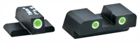 AmeriGlo XD191 Classic Tritium Sights for Springfield XD Green Front Green Rear