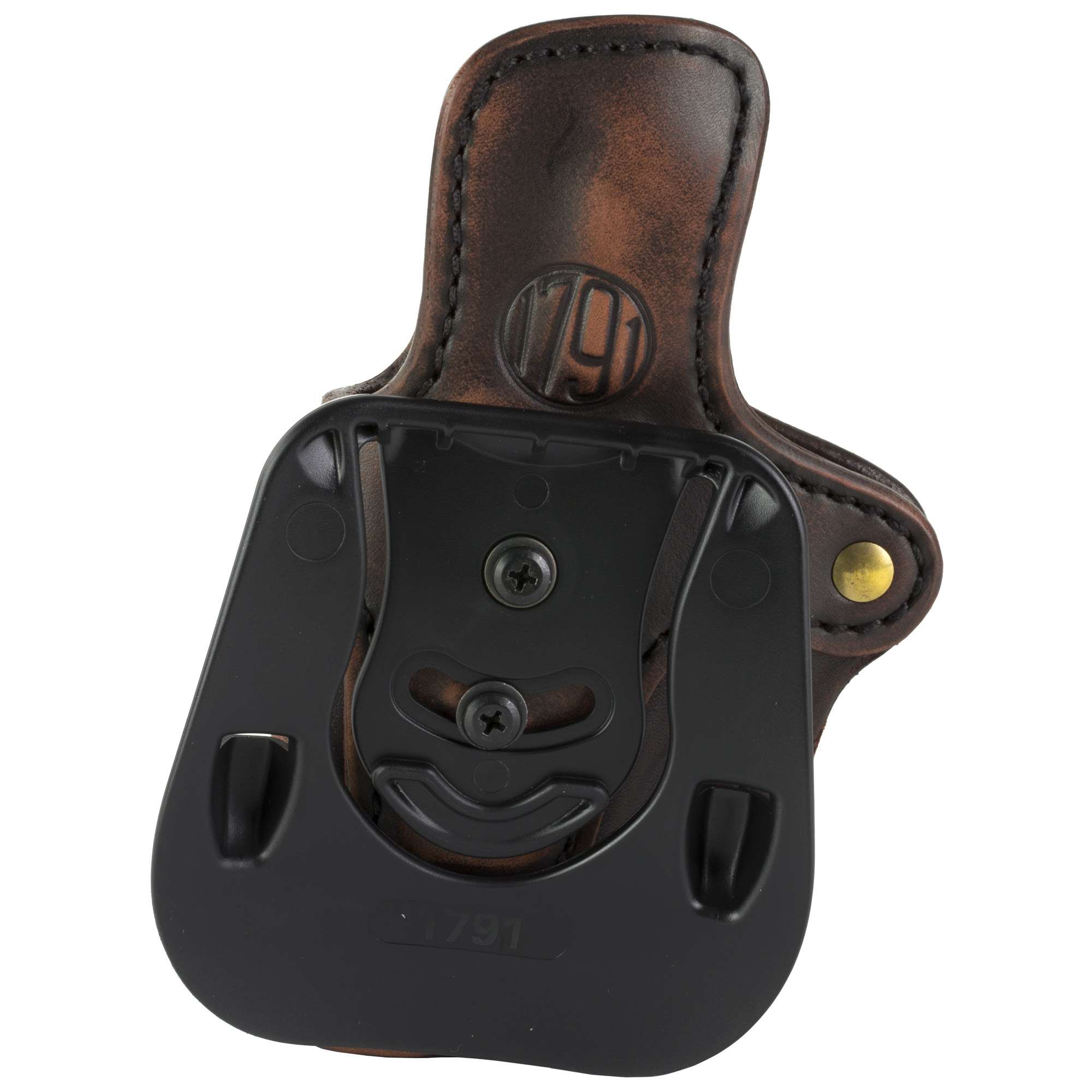 1791 Gunleather ORPDH23VTGR Paddle Holster Optic Ready OWB Size 2.3 Vintage Leather Paddle Fits Glock 17 Fits Walther PPQ Right Hand