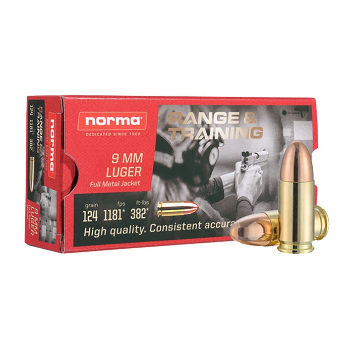 9MM LUGER 124GR FULL METAL JACKET 50/BOX - 620340050