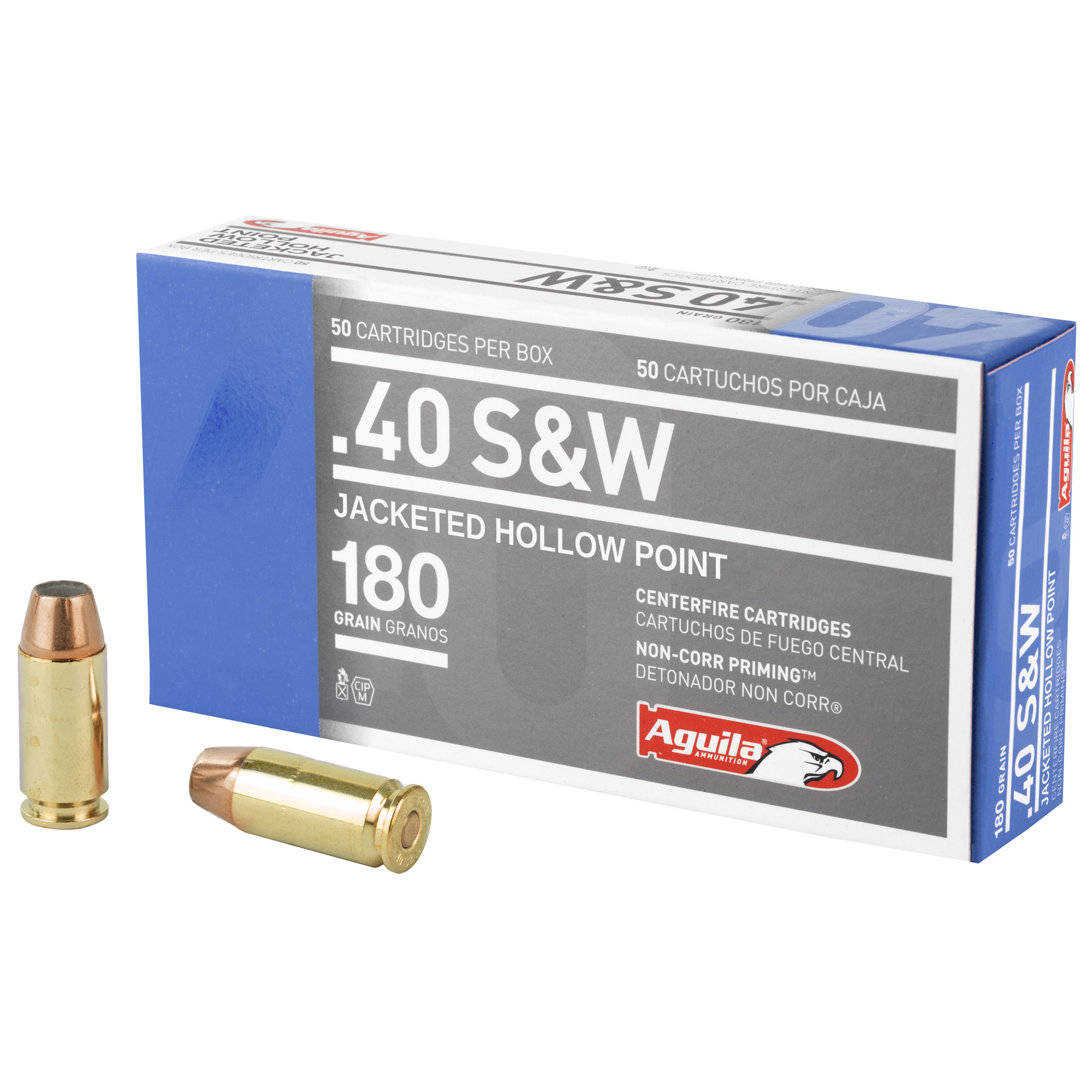 Aguila 40 S&W Jacketed Hollow Point 180 Grain 50 Rounds