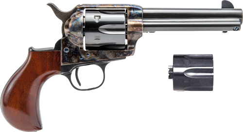 Cimarron Thunderer 45 LC and 45 ACP 4.75 inch 6 Rounds Blued Case Colored Wood