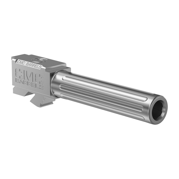CMC Triggers Glock 19 9mm 4.01in Non Threaded Fluted Barrel Stainless Silver