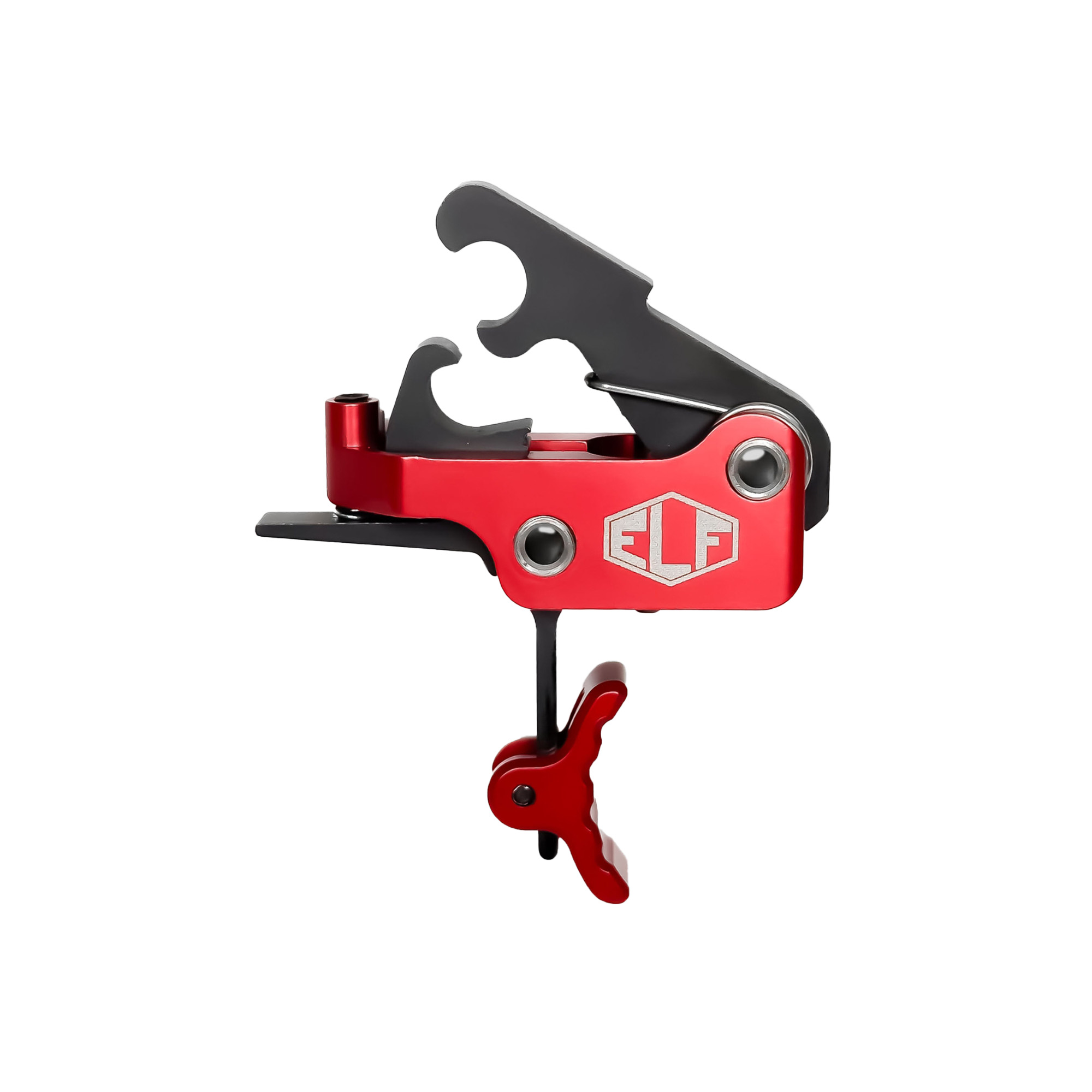Elftmann SE Trigger Curved Red Shoe Adjustable Pull Weight for AR15