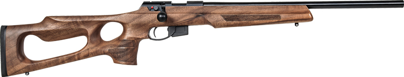 Anschutz 1761 HB 22 Long Rifle, 20in. Barrel, 5rd, Thumbhole Wood Stock & 2-Stage Trigger - Black (NPN: 15611)