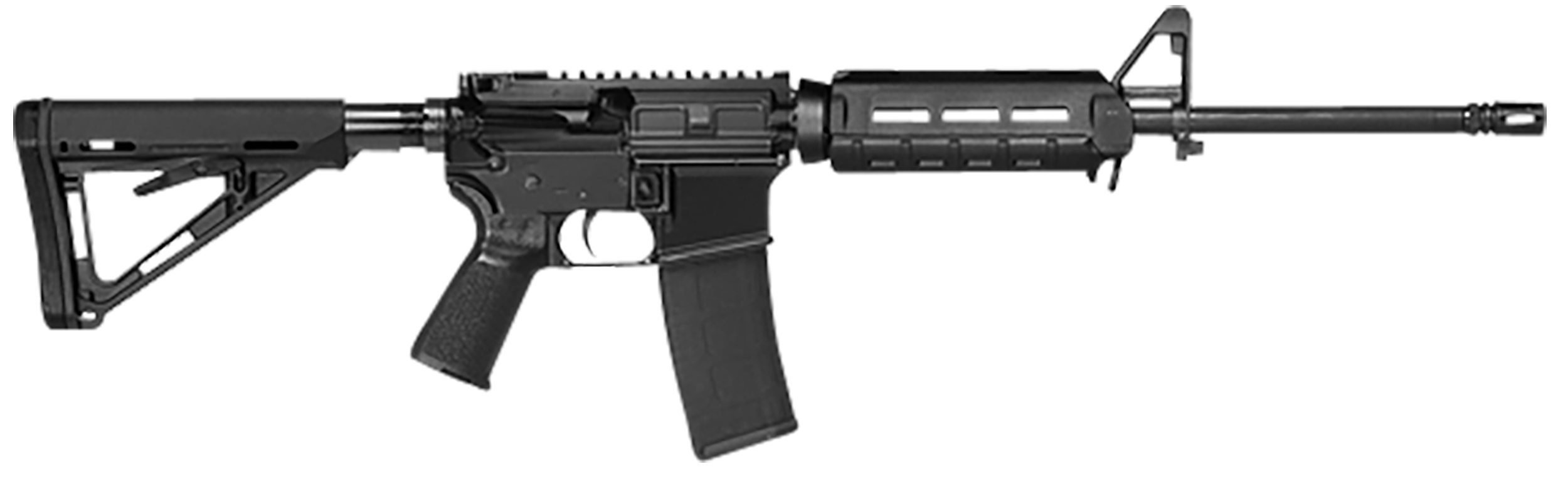 Del-Ton Inc RFTH16-MLOK Echo 316L 5.56x45mm NATO 16" 30+1 (1:9") Black Hard Coat Anodized Rec Black 5 Position Mil-Spec Stock/Magpul MOE Grip