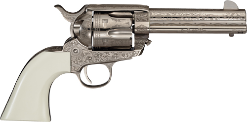 Cimarron Firearms Meldrum 45 Colt 4.75 inch 6 Rounds Nickel Fixed Sights