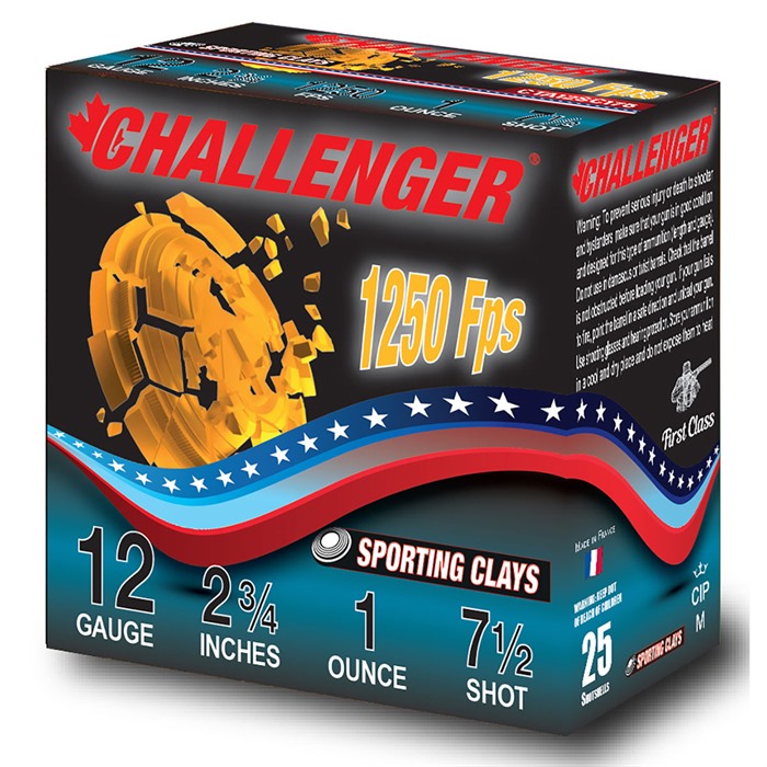 SPORTING CLAY 12 GAUGE 2-3/4'' 1OZ 1250 FPS #7.5 250 CASE
