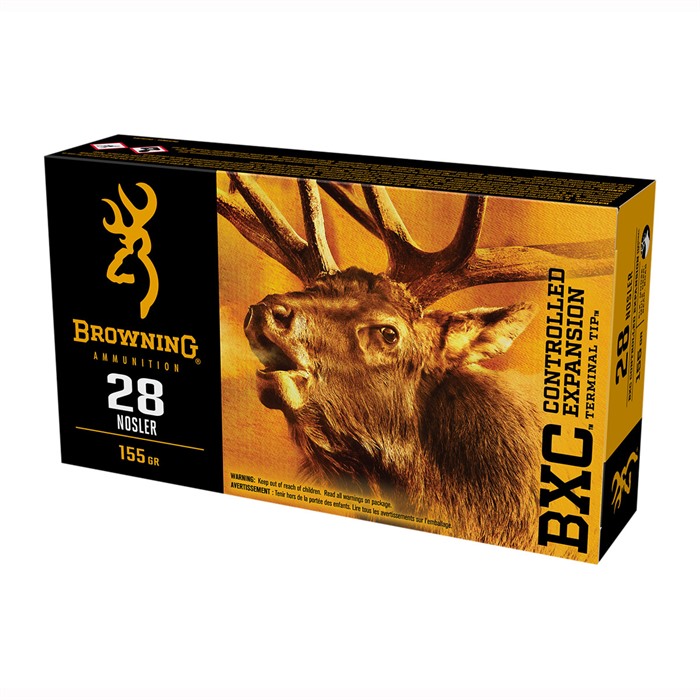 Browning 28 Nosler Controlled Expansion Terminal Tip 155 Grain 20 Rounds